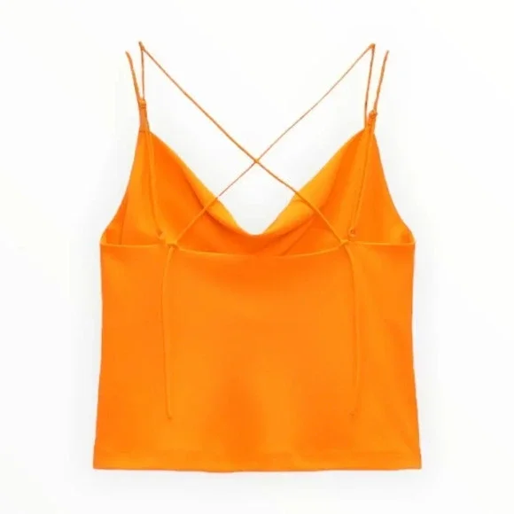 ZARA | Orange | MULTIPOSITION STRAP TANK TOP - Picture 4 of 15